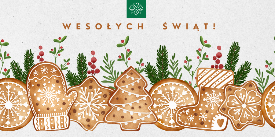 Brown and Green Illustrated Christmas Greeting Facebook Post (22 x 11 cm)